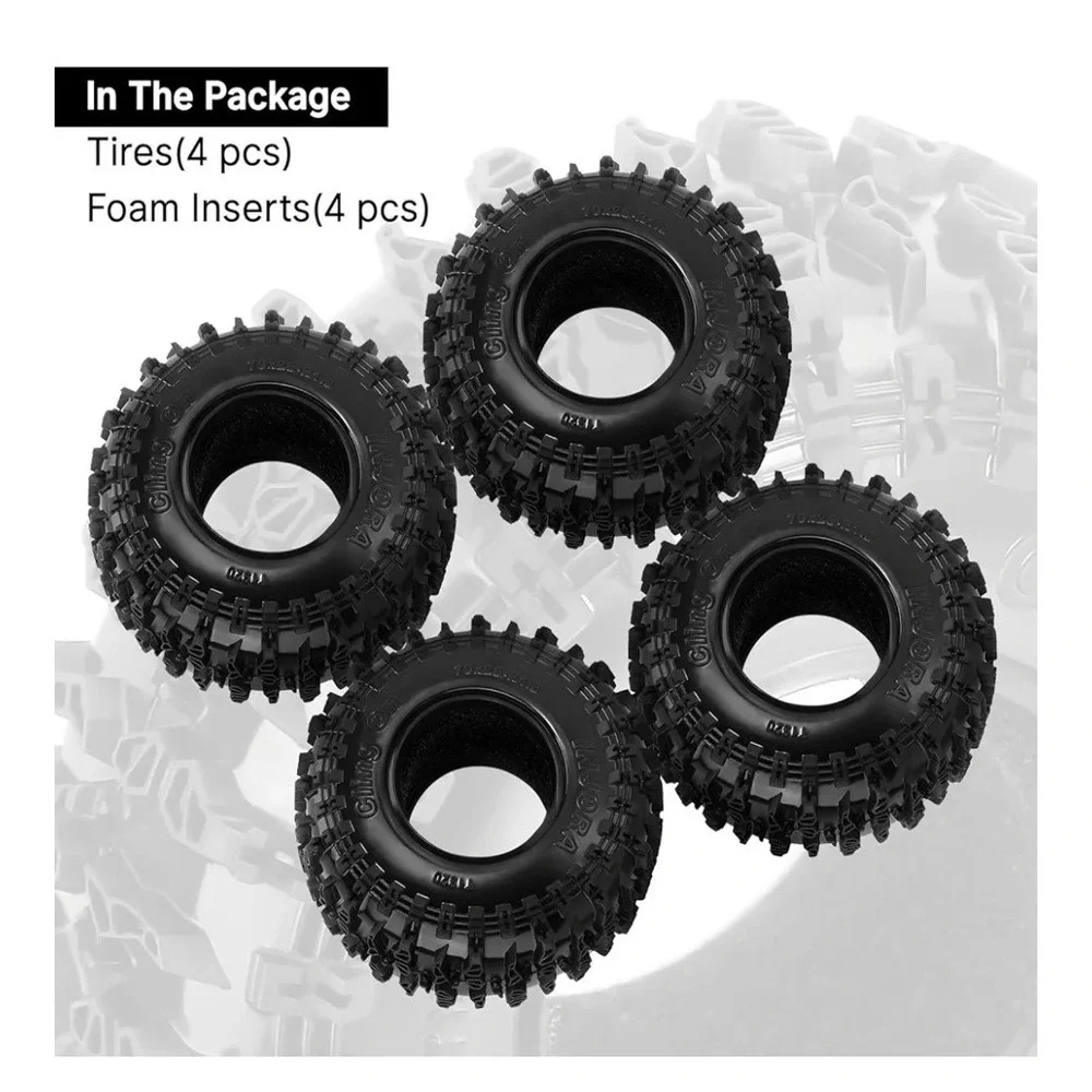 Injora 1.3 Inch Swamp Wheel Tire 70x26-R1.3 T1320 Set Professional‎ Tires New